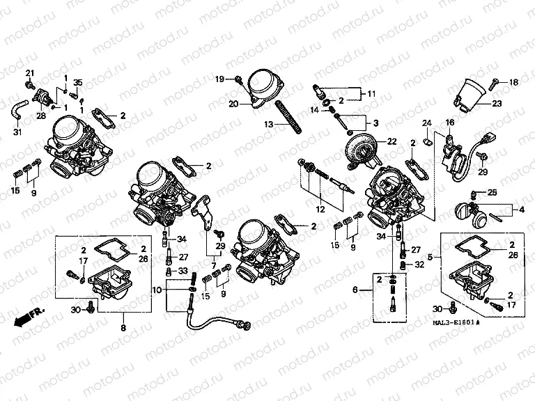 E-18-1 CARBURETOR (PARTS)