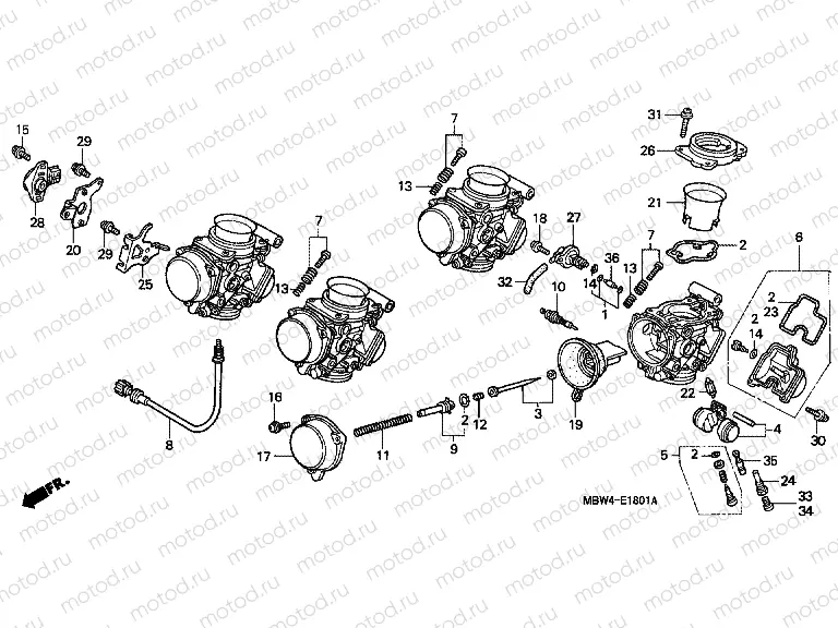 E-18-1 CARBURETOR (PARTS)