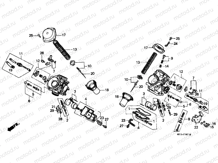 E-18-1 CARBURETOR (PARTS)