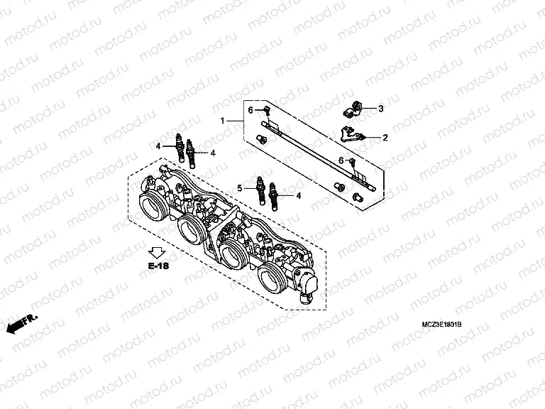 E-18-1 THROTTLE HOUSING (PARTS)