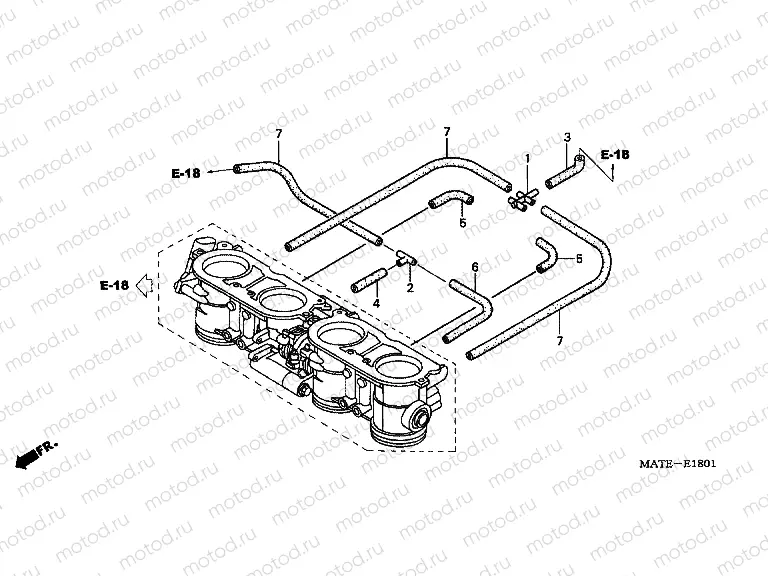 E-18-1 THROTTLE HOUSING (PIPING)