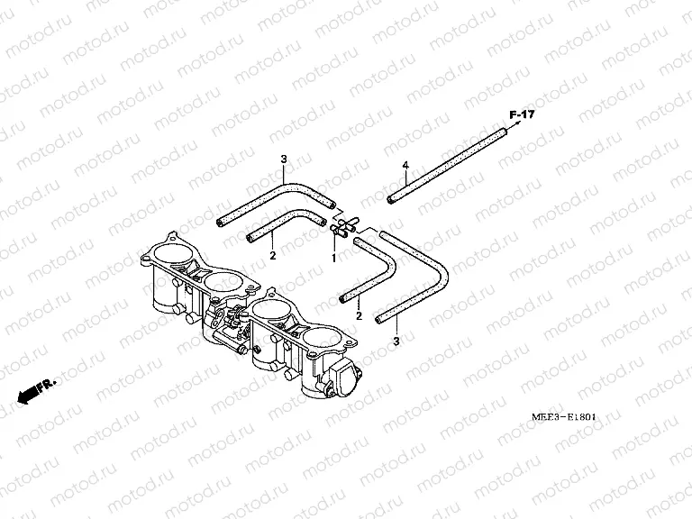 E-18-1 THROTTLE HOUSING (PIPING)