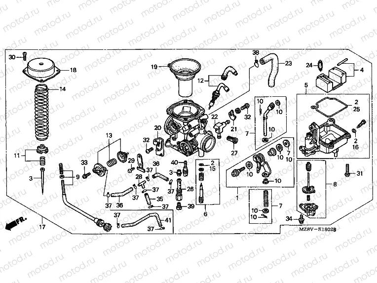 E-18-2 CARBURETOR (SINGLE)