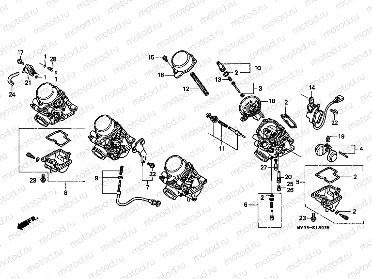 E-18-3 CARBURETOR (PARTS)