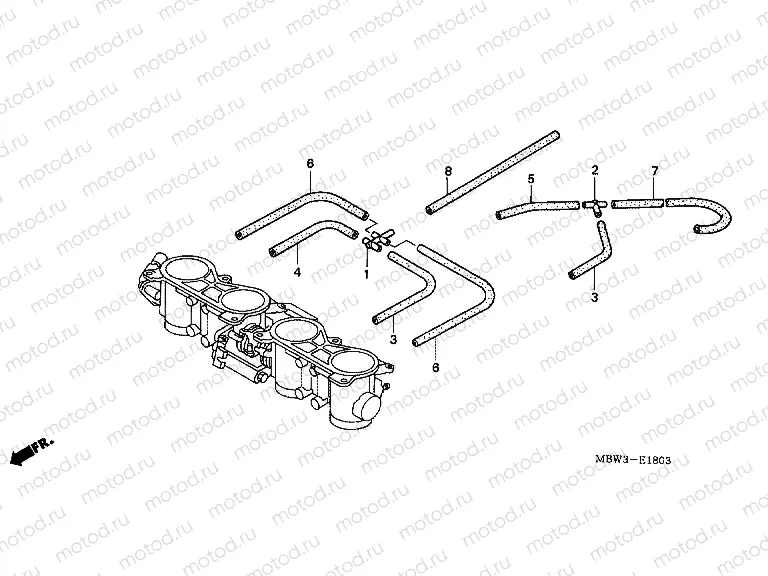 E-18-3 THROTTLE HOUSING (PIPING)