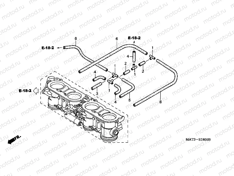 E-18-3 THROTTLE HOUSING (PIPING) (X / Y)