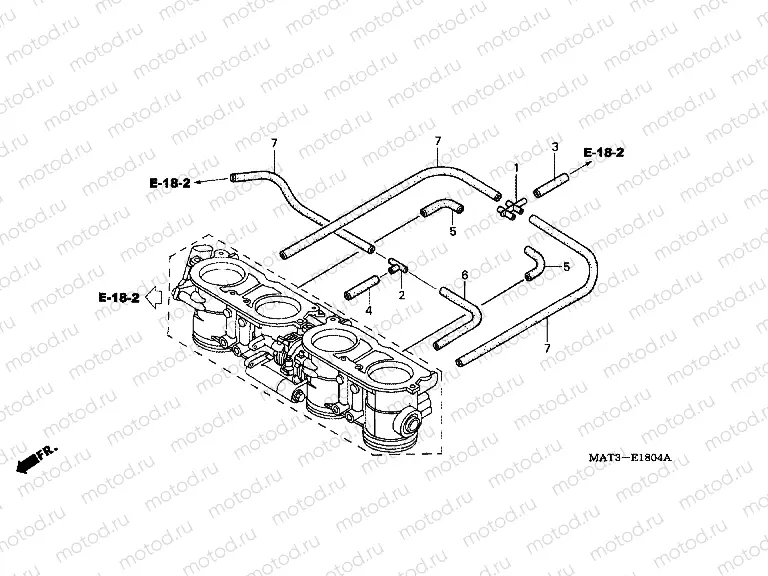 E-18-4 THROTTLE HOUSING (PIPING) (1/2/3/4)