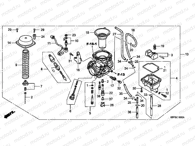 E-18 CARBURETOR (CBF2504)