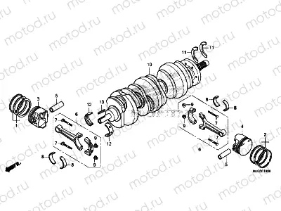 E-18 CRANKSHAFT / PISTON