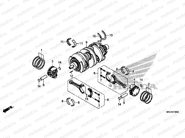 E-18 CRANKSHAFT/PISTON