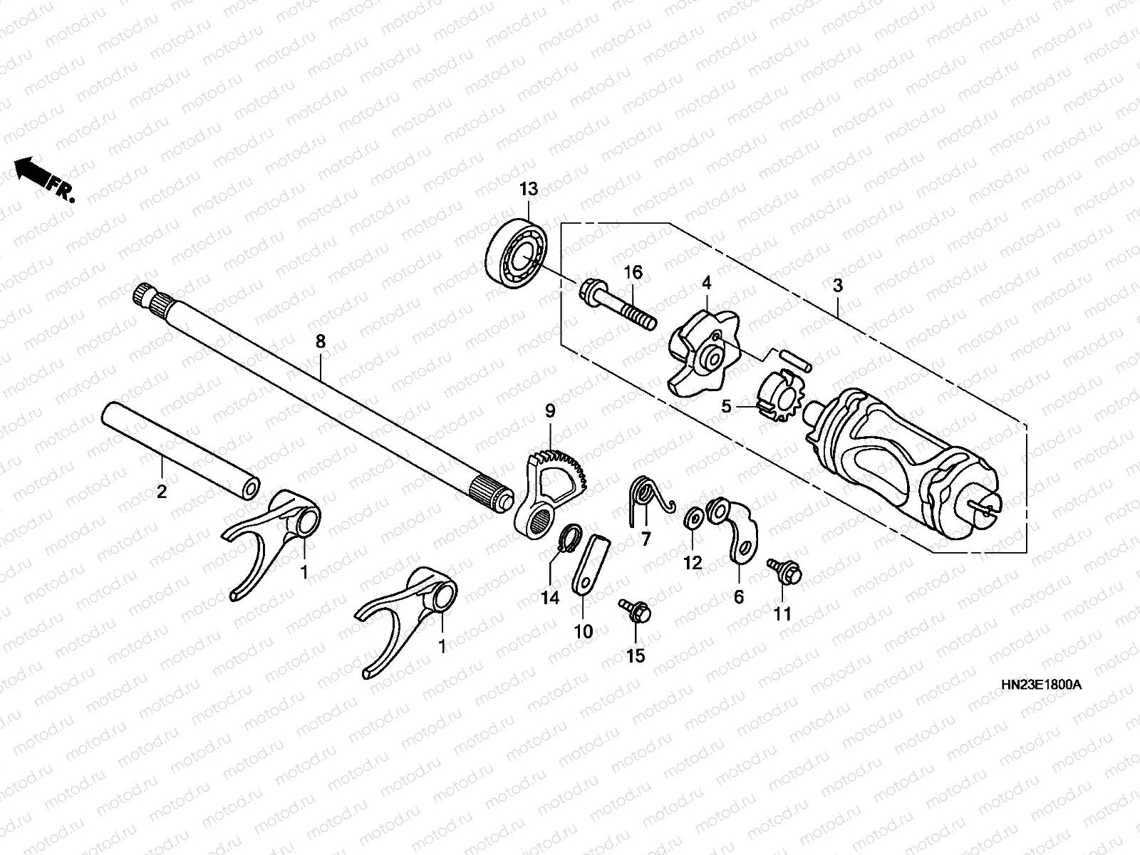 E-18 GEARSHIFT DRUM