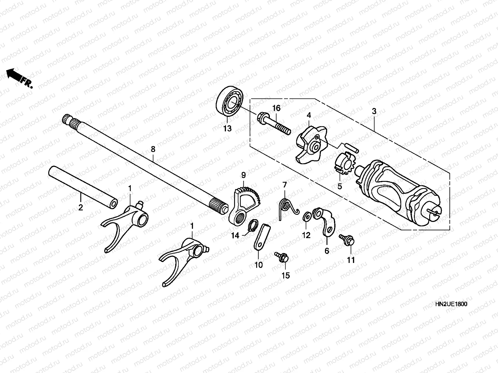 E-18 GEARSHIFT FORK/GEARSHIFTD RUM