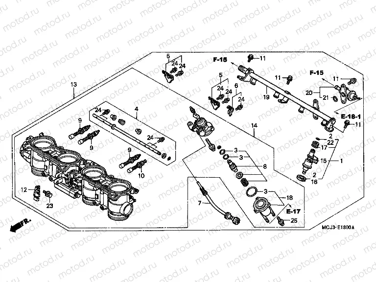 E-18 THROTTLE HOUSING (ED.) (CBR900RRY, 1 / RE1)
