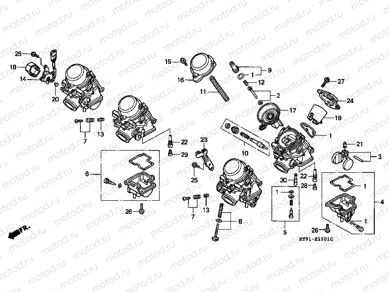 E-19-1 CARBURETOR (COMPONENTS)