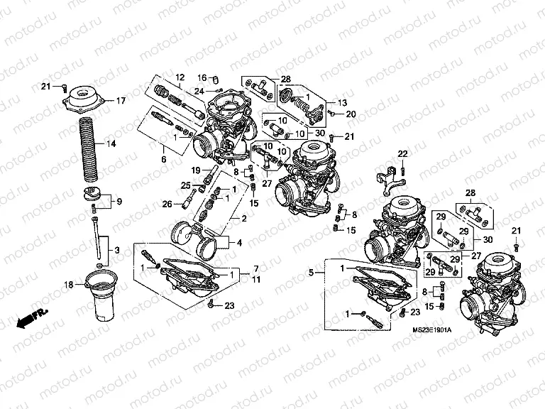 E-19-1 CARBURETOR (PARTS)