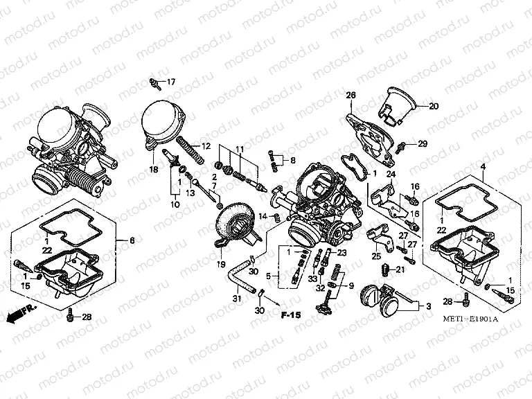 E-19-1 CARBURETOR (PARTS)
