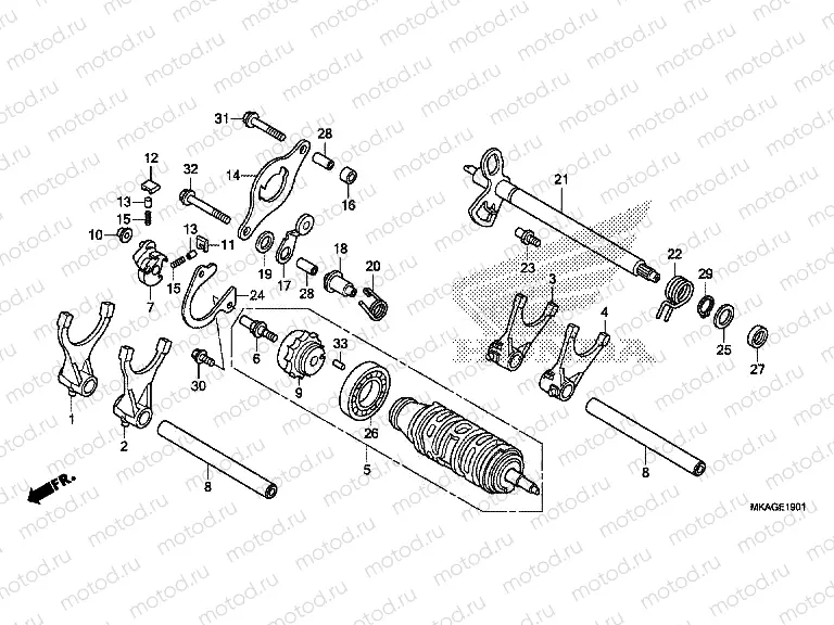 E-19-1 GEARSHIFT DRUM (NC750SD)