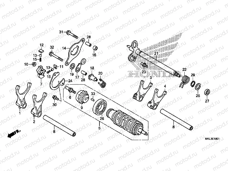 E-19-1 GEARSHIFT DRUM (NC750XD)