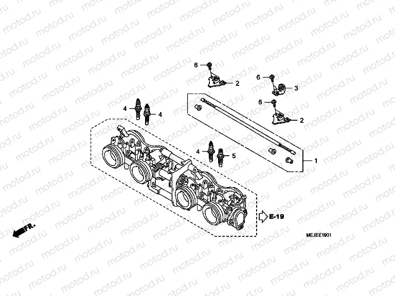 E-19-1 THROTTLE HOUSING (PARTS)