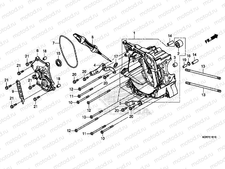 E-19-10 RIGHT CRANKCASE