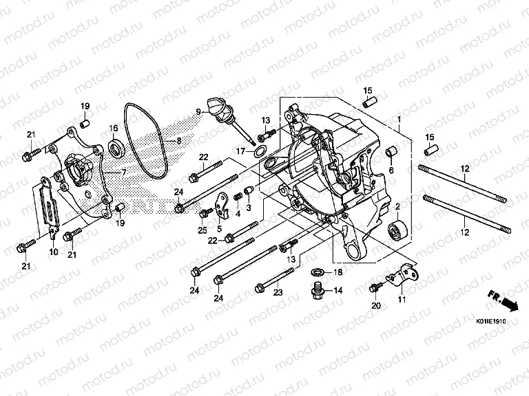 E-19-10 RIGHT CRANKSHAFT