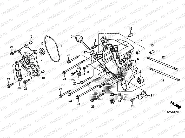 E-19-10 RIGHT CRANKSHAFT