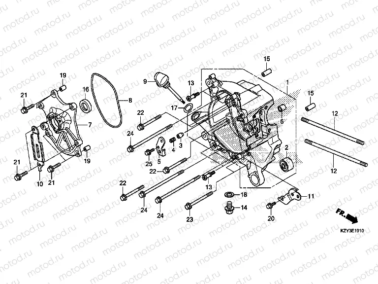 E-19-10 RIGHT CRANKSHAFT