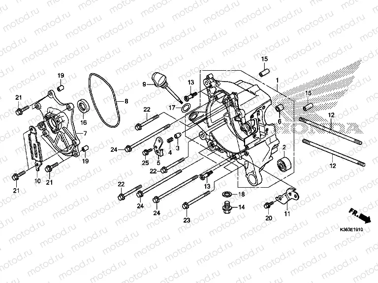 E-19-10 RIGHT CRANKSHAFT
