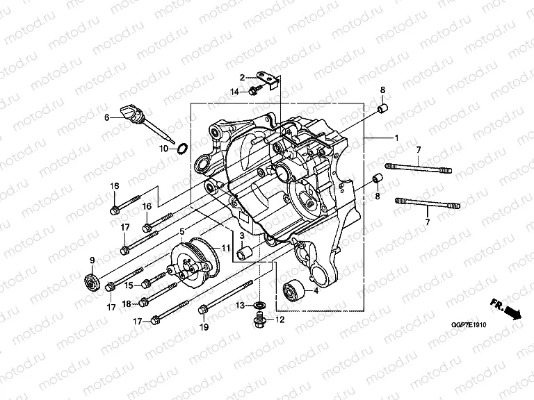 E-19-10 RIGHT CRANKSHAFT