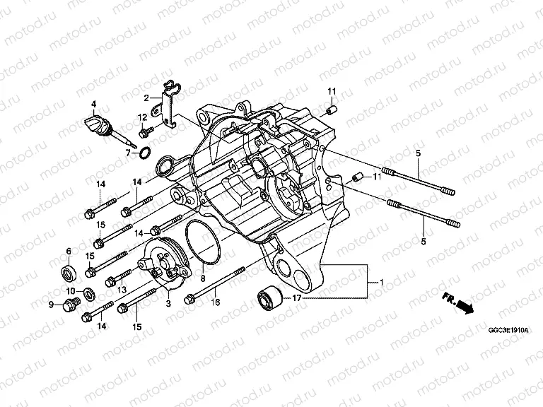 E-19-10 RIGHT CRANKSHAFT