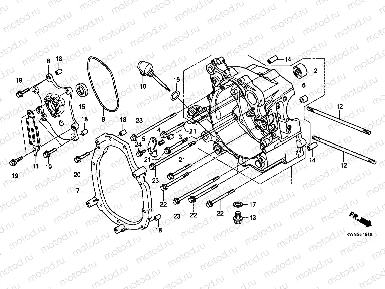 E-19-10 RIGHT CRANKSHAFT (WW125SB)