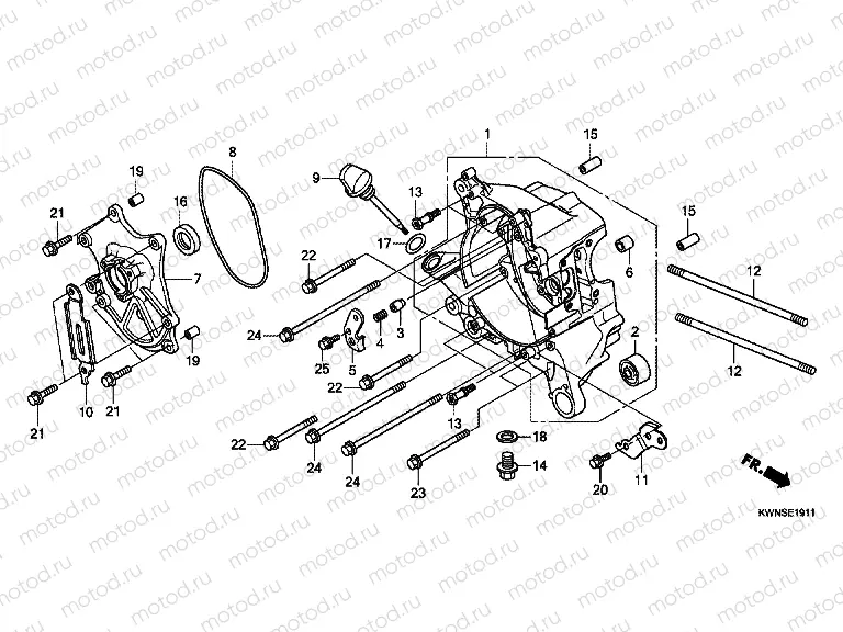 E-19-11 RIGHT CRANKSHAFT (WW125SD)
