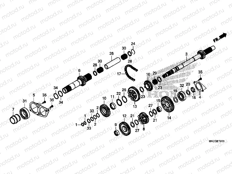 E-19-11 TRANSMISSION (MAINSHAFT) (DCT)