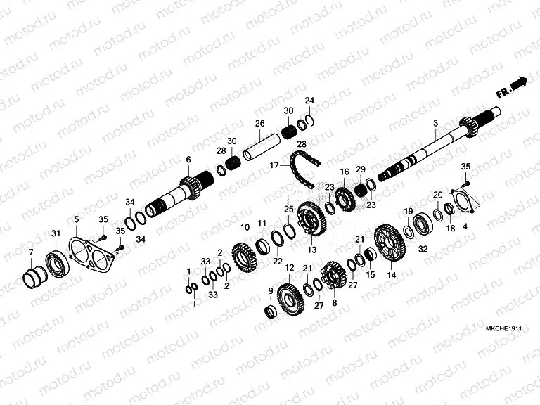 E-19-11 TRANSMISSION (MAINSHAFT) (DCT)