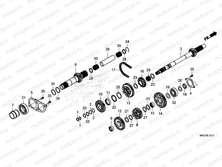 E-19-11 TRANSMISSION  MAINSHAFT   DCT
