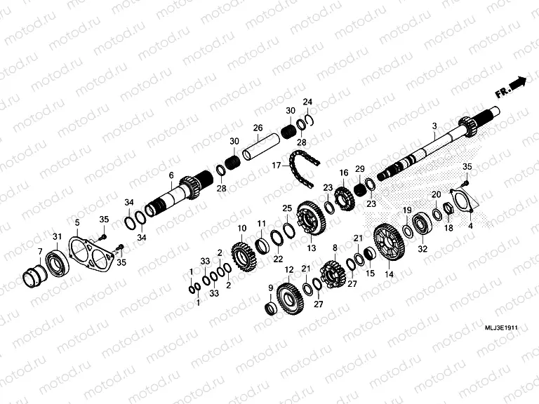 E-19-11 TRANSMISSION (MAINSHAFT) (DCT)