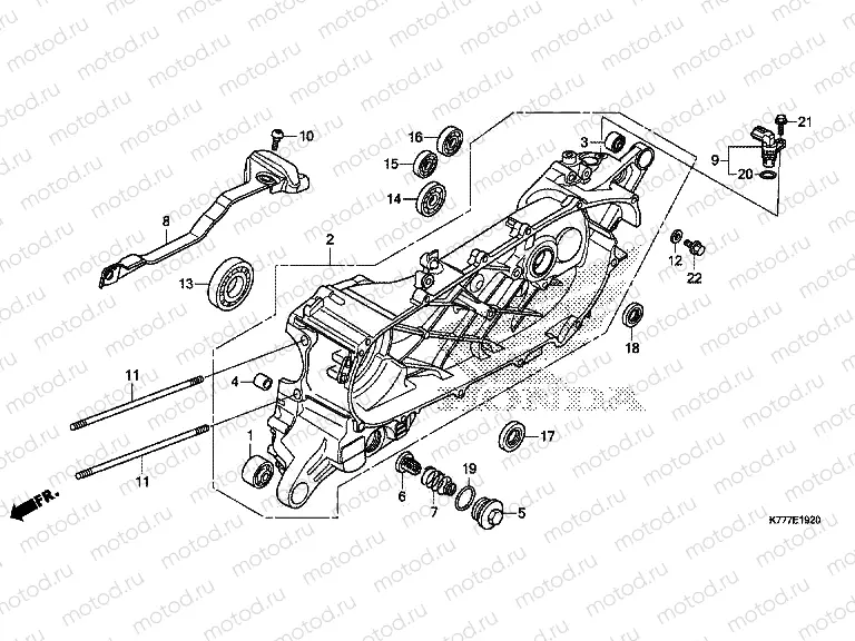 E-19-20 LEFT CRANKCASE
