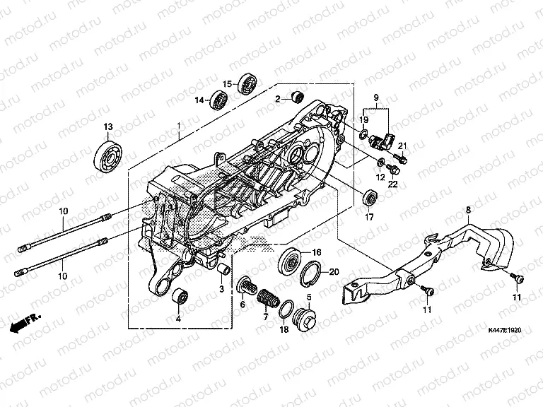 E-19-20 LEFT CRANKCASE