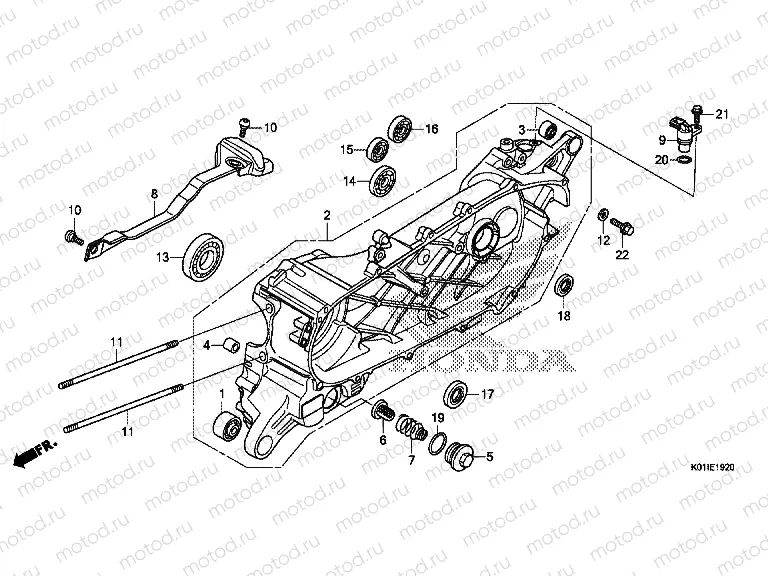 E-19-20 LEFT CRANKSHAFT