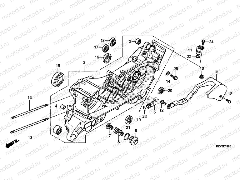 E-19-20 LEFT CRANKSHAFT