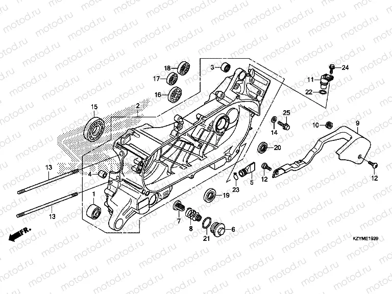 E-19-20 LEFT CRANKSHAFT