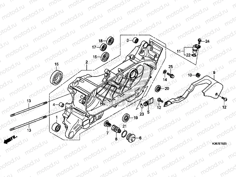 E-19-20 LEFT CRANKSHAFT