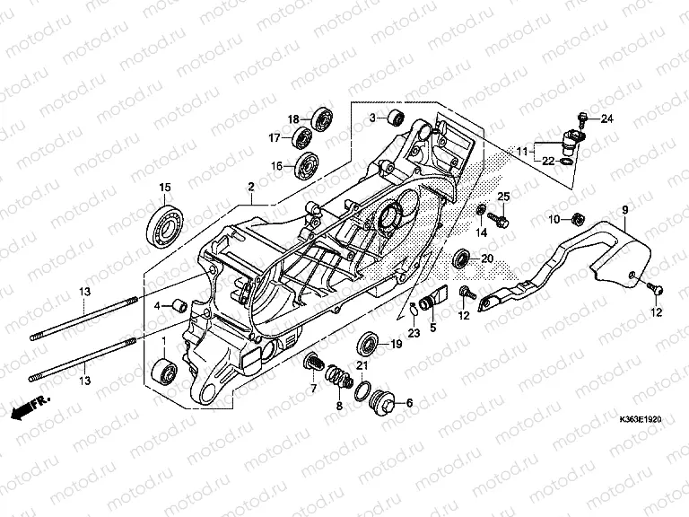 E-19-20 LEFT CRANKSHAFT