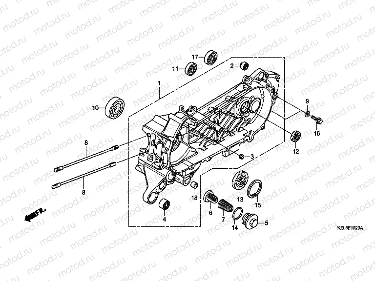 E-19-20 LEFT CRANKSHAFT