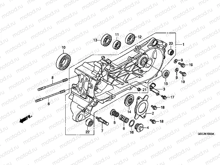 E-19-20 LEFT CRANKSHAFT