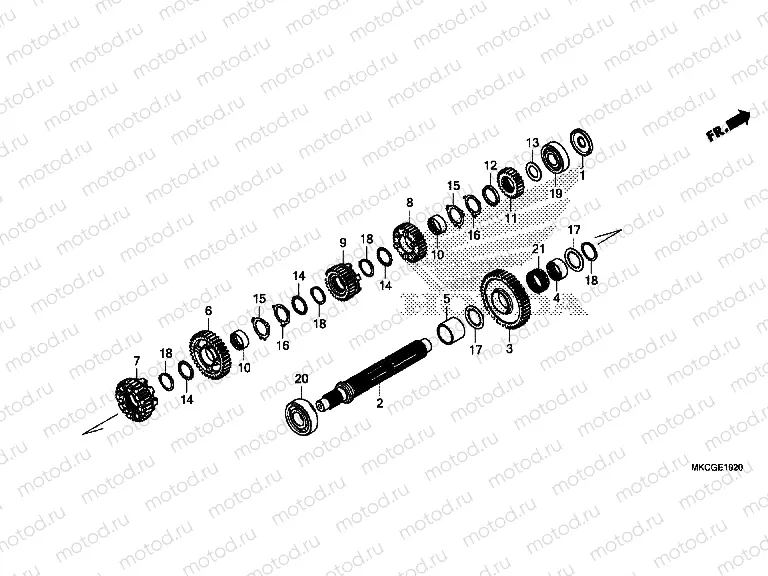E-19-20 TRANSMISSION (COUNTERSHAFT)