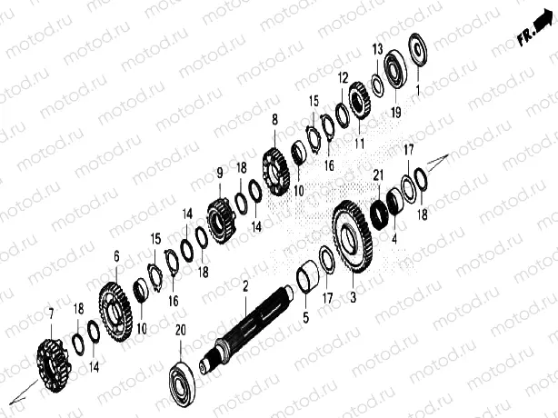 E-19-20 TRANSMISSION (COUNTERSHAFT)