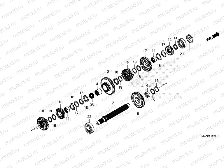 E-19-21 TRANSMISSION  COUNTERSHAFT   DCT