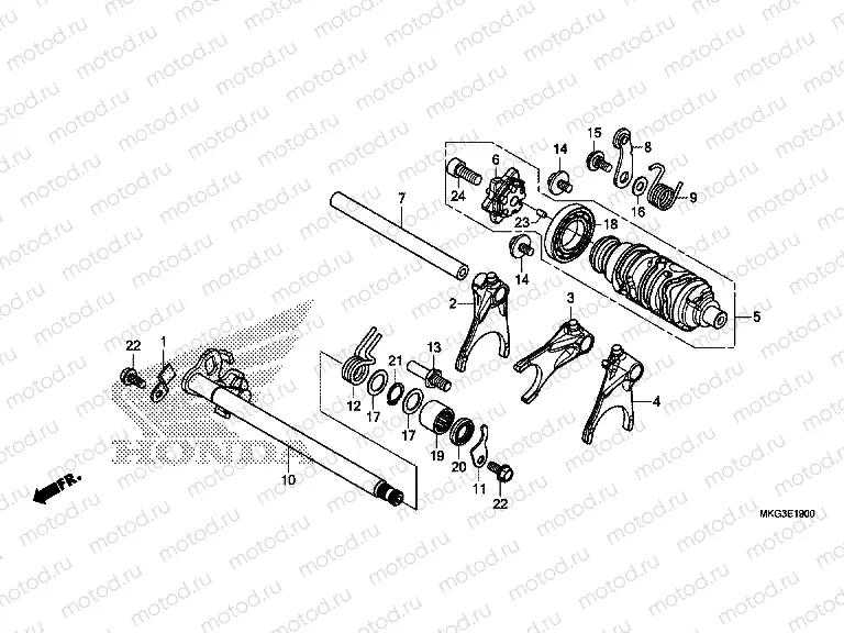E-19 GEAR SHIFT DRUM