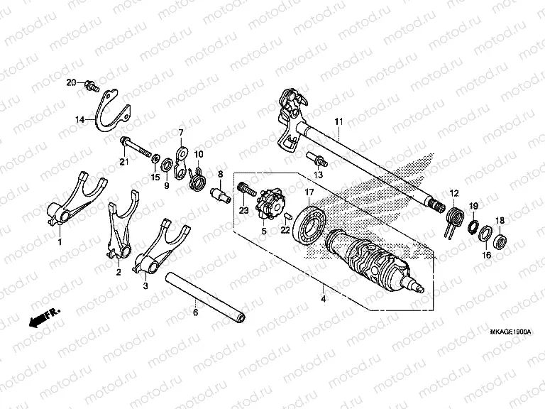 E-19 GEARSHIFT DRUM (NC750S / SA)